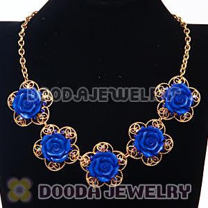 Fashion Crystal Rose Flower Choker Collar Necklace Wholesale
