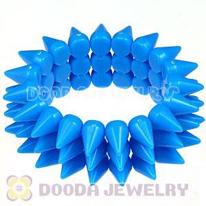 Fashion 3 Rows Rock Punk Spike Rivets Elastic Stretch Bangle Bracelet