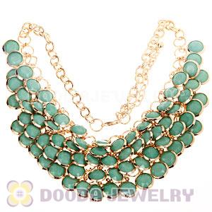 Turquoise Chunky Multi Layers Bubble Bib Statement Necklace Wholesale