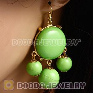 Fashion Gold Plated Drop Olivine Bubble Earrings Wholesale