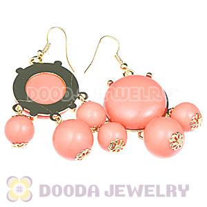 Fashion Gold Plated Drop Orange Bubble Earrings Wholesale