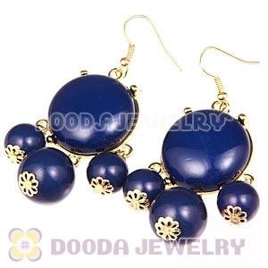 Fashion Gold Plated Drop Navy Bubble Earrings Wholesale