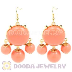 Fashion Gold Plated Drop Orange Bubble Earrings Wholesale