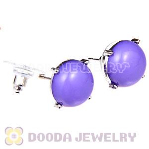 2012 Fashion Silver Plated Lavender Bubble Stud Earrings Wholesale