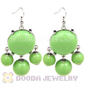 Fashion Silver Plated Drop Olivine Bubble Earrings Resin Wholesale