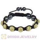 Wholesale Special Price Handmade Pave Yellow Crystal TresorBeads Bracelets
