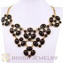 Vintage Style Retro Ellipse Round Resin Gemstone Choker Bib Collar Necklace