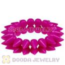 Fashion 2 Rows Rock Punk Spike Rivets Elastic Stretch Bangle Bracelet