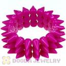 Fashion 3 Rows Rock Punk Spike Rivets Elastic Stretch Bangle Bracelet