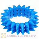 Fashion 3 Rows Rock Punk Spike Rivets Elastic Stretch Bangle Bracelet