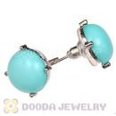 2012 Fashion Silver Plated Turquoise Bubble Stud Earrings Wholesale