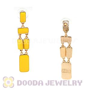 Fashion Yellow Park Guell Statement Drop Earrings Wholesale