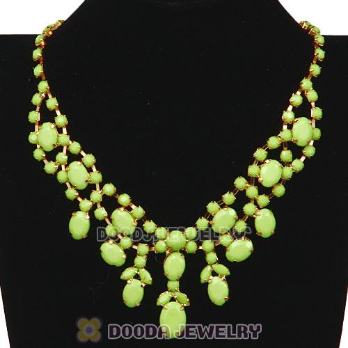Chunky Multilayer Resin Rhinestone Choker Bib Collar Necklace Wholesale
