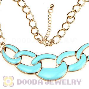 Punk Style Black Enamel Hoop Choker Bib Necklaces Wholesale