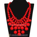 Fashion Red Coral Cascade Bauble Bib Anthropologie Necklace Wholesale