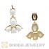 Fashion White Resin Plaza Athenee Chandelier Drop Earrings Wholesale