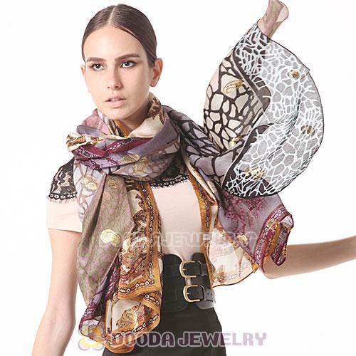 Cheap European Office Lady Mulberry Silk Scarves Pashmina Shawls Wrap Wholesale