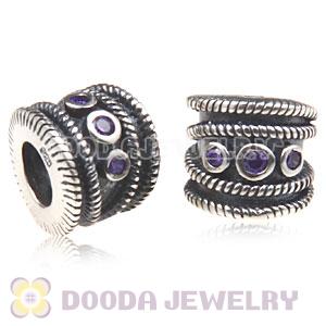 Antique European Sterling Hidden Romance Charm With Violet Zircon Wholesale