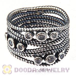 European Sterling Silver Hidden Romance Ring With White Zircon Wholesale