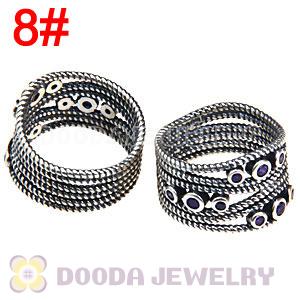 European Sterling Silver Hidden Romance Ring With Violet Zircon Wholesale