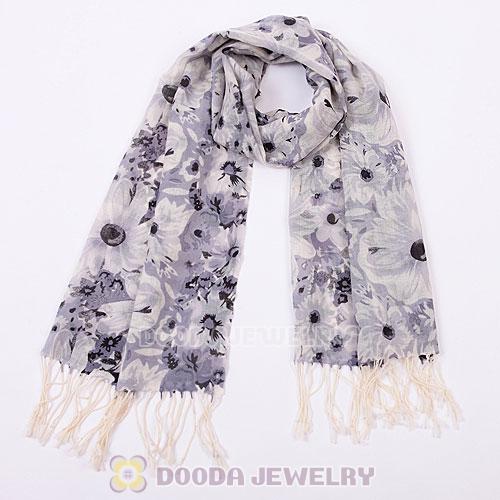 Urban Retro Flower Pattern Scarf Cashmere Wool Scarves Pashmina Shawl Wholesale