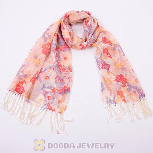 Urban Retro Flower Pattern Scarf Cashmere Wool Scarves Pashmina Shawl Wholesale