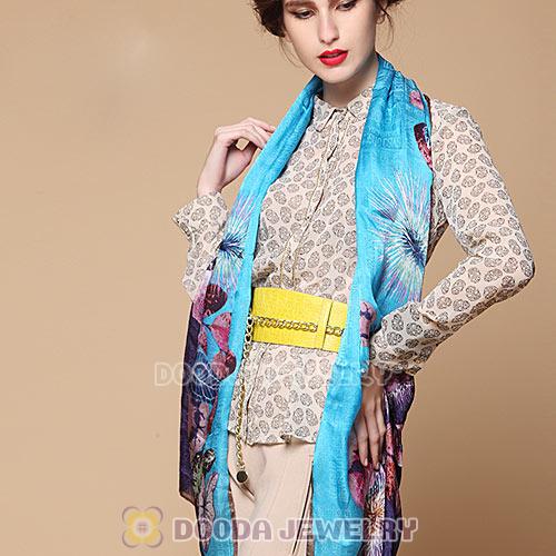 Fashion Office Lady Real Silk Scarves Infinity Pashmina Shawls Wrap Wholesale