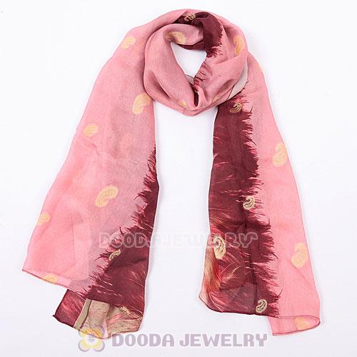 Fashion Office Lady Silk Scarf Textile Printing Pashmina Scarves Shawls