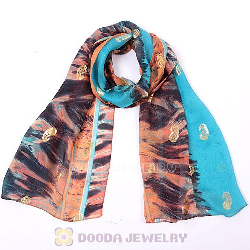 Fashion Office Lady Silk Scarf Textile Printing Pashmina Scarves Shawls
