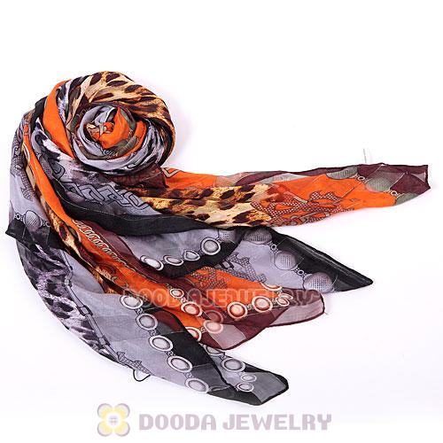 Fashion Office Lady Leopard Silk Scarf Pashmina Scarves Shawls Wholesale