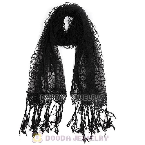 Office Lady Fashion Scarves Openwork Lace Pashmina Scarf Shawls Wholesale