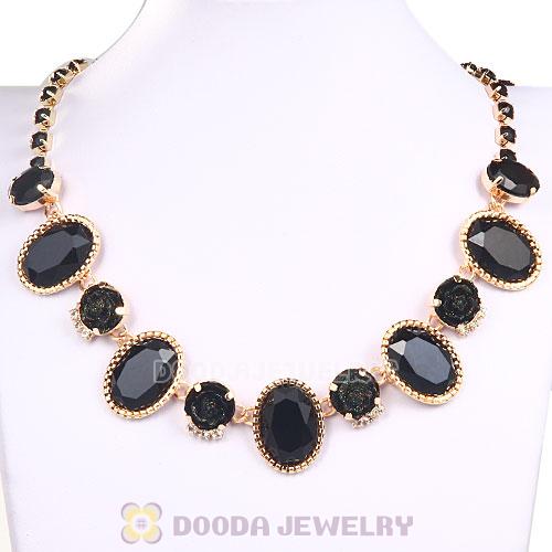 Crystal Resin Rose Flower Bubble Choker Bib Necklaces Wholesale