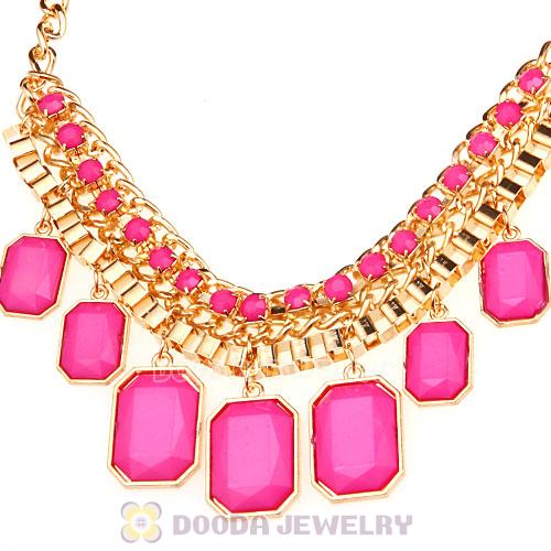 Chunky Resin Diamond Choker Bib Necklaces Wholesale
