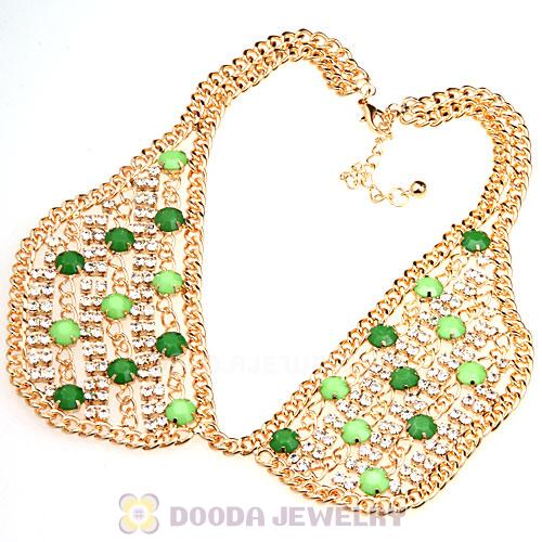 Crystal Resin Rhinestone Choker Collar Bib Necklaces Wholesale