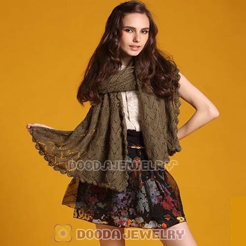Rural Pastoral Infinity Scarf Knitting Style Pashmina Shawls Scarves Stole