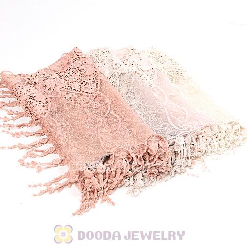 New Arrival Autumn And Winter Lace Tassel Scarves Pashmina Shawl Scarf