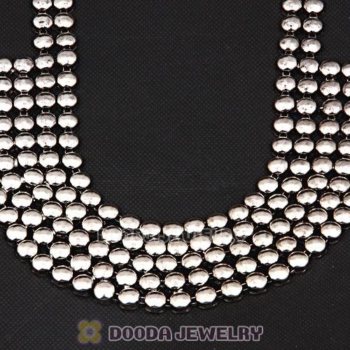 Silver Bubble Bib Collar Necklace Wholesale