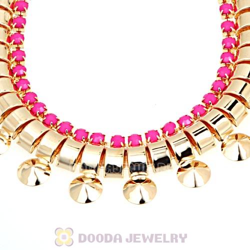 Chunky Gold Chain Resin Rhinestone Choker Collar Necklace Wholesale