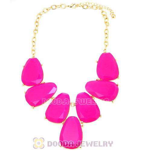 Roseo Chunky Resin Teardrop Choker Collar Necklace Wholesale