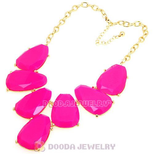 Roseo Chunky Resin Teardrop Choker Collar Necklace Wholesale