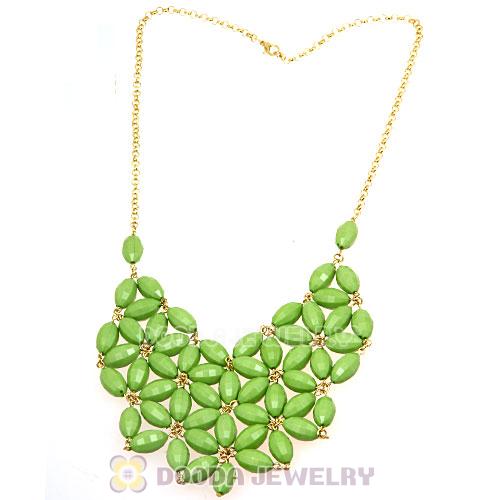 2012 New Fashion Green Bubble Bib Necklace Wholesale