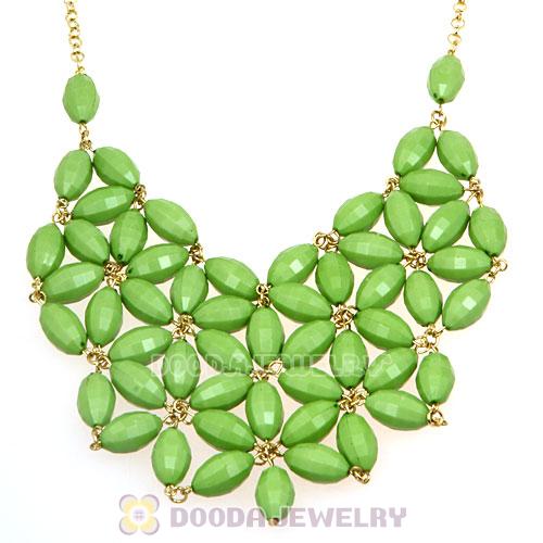 2012 New Fashion Green Bubble Bib Necklace Wholesale