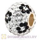 10X13 Big Charm Flower Beads With 130pcs Austrian Crystal In 925 Silver Core