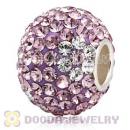10X13 Big Charm Flower Beads With 130pcs Austrian Crystal In 925 Silver Core