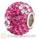 10X13 Big Charm Flower Beads With 130pcs Austrian Crystal In 925 Silver Core
