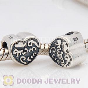 925 Solid Silver European Mom Love Beads 