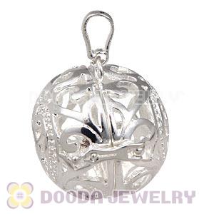 Silver Plated Heart Shape Harmony Ball Pendant With Chime Ball Wholesale