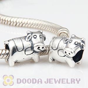 925 Sterling Silver Cow Charm Beads Wholesale