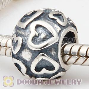 925 Sterling Silver Loveheart Charm Beads Wholesale