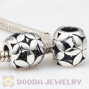 European 925 Sterling Silver Flower Charm Beads Wholesale